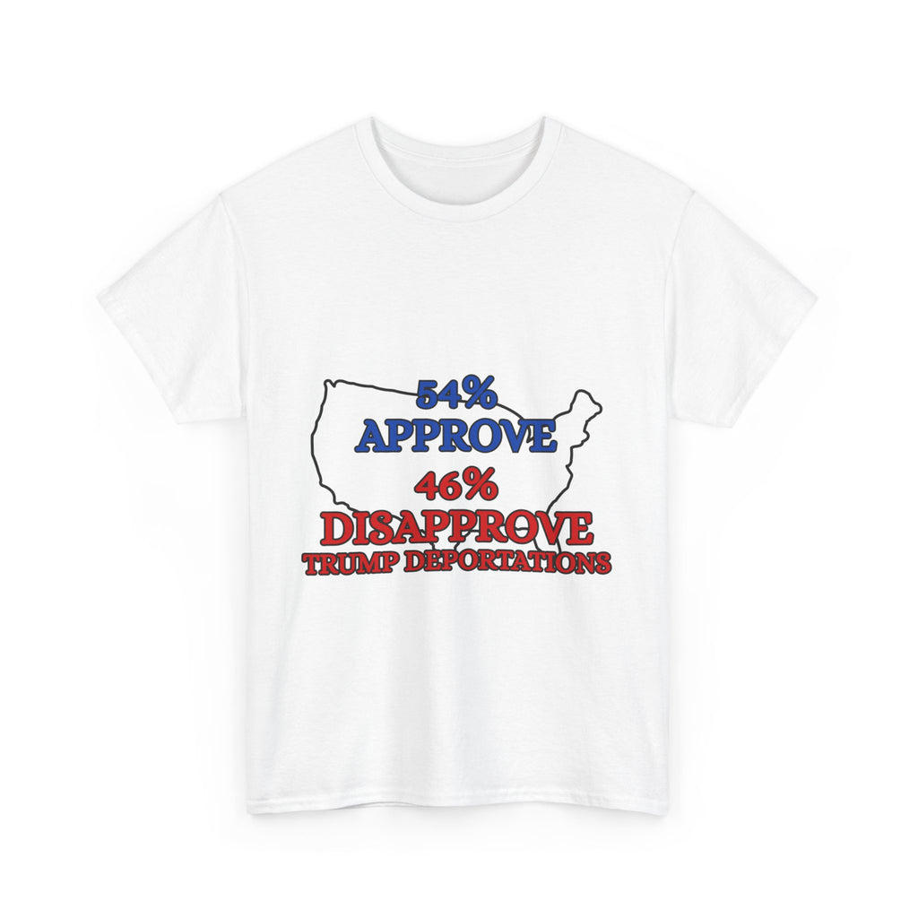 54% Approve / 46% Disapprove Trump Deportations T-Shirt