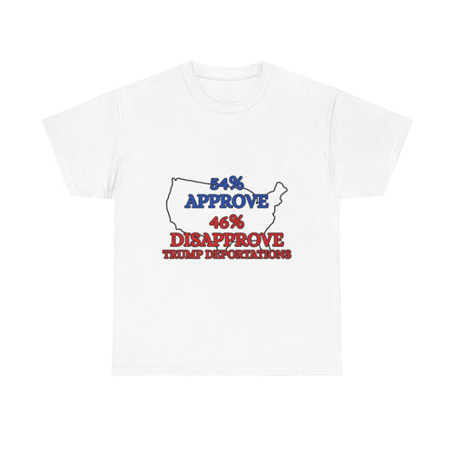 54% Approve / 46% Disapprove Trump Deportations T-Shirt